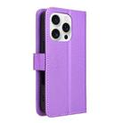 For iPhone 16 Pro Diamond Texture Leather Phone Case(Purple) - 3