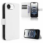 For iPhone 16e Diamond Texture Leather Phone Case(White) - 1