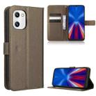 For UMIDIGI C2 / C1 / C1 Max Diamond Texture Leather Phone Case(Brown) - 1