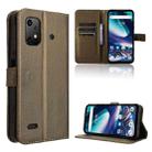 For Umidigi Bison X20 Diamond Texture Leather Phone Case(Brown) - 1