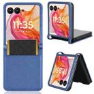 For Motorola Razr 50 Ultra Diamond Texture Leather Phone Case(Blue) - 1