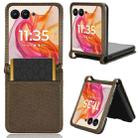 For Motorola Razr 50 Ultra Diamond Texture Leather Phone Case(Brown) - 1