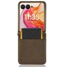 For Motorola Razr 50 Ultra Diamond Texture Leather Phone Case(Brown) - 3