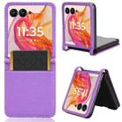 For Motorola Razr 50 Ultra Diamond Texture Leather Phone Case(Purple) - 1