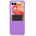 For Motorola Razr 50 Ultra Diamond Texture Leather Phone Case(Purple) - 3