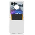 For Motorola Razr 50 Diamond Texture Leather Phone Case(White) - 3