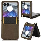 For Motorola Razr 50 Diamond Texture Leather Phone Case(Brown) - 1