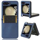 For Samsung Galaxy Flip5 Diamond Texture Leather Phone Case(Blue) - 1