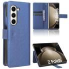 For Samsung Galaxy Fold5 Diamond Texture Leather Phone Case(Blue) - 1