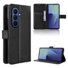 For Samsung Galaxy Z Fold7 Diamond Texture Leather Phone Case(Black) - 1