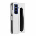 For Samsung Galaxy Z Fold7 with Pen Slot Diamond Texture Leather Phone Case(White) - 3