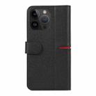 For iPhone 15 Pro Max GEBEI Top-grain Horizontal Flip Leather Phone Case(Black) - 3