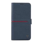 For iPhone 15 Pro Max GEBEI Top-grain Horizontal Flip Leather Phone Case(Blue) - 2