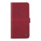 For iPhone 15 Pro Max GEBEI Top-grain Horizontal Flip Leather Phone Case(Wine Red) - 2