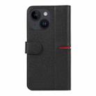 For iPhone 15 GEBEI Top-grain Horizontal Flip Leather Phone Case(Black) - 3