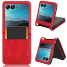 For Motorola Razr 40 Ultra Retro Texture Leather Phone Case(Red) - 1