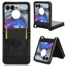 For Motorola Razr 50 Retro Texture Leather Phone Case(Black) - 1