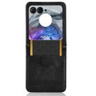 For Motorola Razr 50 Retro Texture Leather Phone Case(Black) - 3