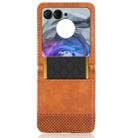 For Motorola Razr 50 Retro Texture Leather Phone Case(Brown) - 3