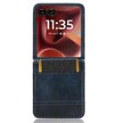 For Motorola Razr 60 Ultra Retro Texture Leather Phone Case(Blue) - 3