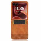 For Motorola Razr 60 Ultra Retro Texture Leather Phone Case(Brown) - 3