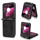 For Motorola Razr 40 Ultra Crossbody Card Slot Leather Phone Case(Black) - 1