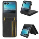 For Motorola Razr 40 Ultra Skin Feel Card Slot Leather Phone Case(Black) - 1