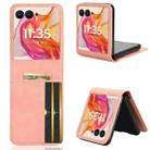 For Motorola Razr 50 Ultra Skin Feel Card Slot Leather Phone Case(Pink) - 1