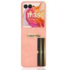 For Motorola Razr 50 Ultra Skin Feel Card Slot Leather Phone Case(Pink) - 3