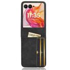 For Motorola Razr 50 Ultra Skin Feel Card Slot Leather Phone Case(Black) - 3