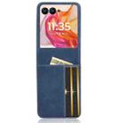 For Motorola Razr 50 Ultra Skin Feel Card Slot Leather Phone Case(Blue) - 3