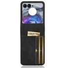 For Motorola Razr 50 Skin Feel Card Slot Leather Phone Case(Black) - 3