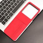 For Motorola Razr 50 Skin Feel Card Slot Leather Phone Case(Red) - 2