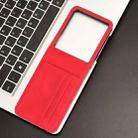 For Motorola Razr 60 Ultra Skin Feel Card Slot Leather Phone Case(Red) - 2