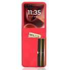 For Motorola Razr 60 Ultra Skin Feel Card Slot Leather Phone Case(Red) - 3