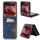 For Motorola Razr 60 Ultra Skin Feel Card Slot Leather Phone Case(Blue) - 1