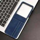 For Motorola Razr 60 Ultra Skin Feel Card Slot Leather Phone Case(Blue) - 2