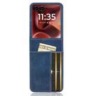 For Motorola Razr 60 Ultra Skin Feel Card Slot Leather Phone Case(Blue) - 3