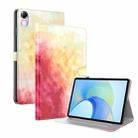 For Honor Pad X8 Pro/X9 Watercolor Pattern Flip Leather Tablet Case(Spring Cherry) - 1