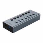 ORICO BT2U3-7AB-GY-BP 7 Ports USB 3.0 HUB with Individual Switches(UK Plug) - 1