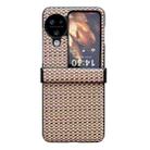 For OPPO Find N3 Flip Fantasy Weave Pattern Three-piece Set Protective Phone Case(Brown) - 1