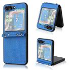For Samsung Galaxy Z Flip5 Braided Texture Phone Case with Lanyard(Blue) - 1