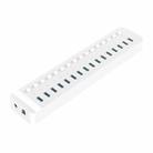 ORICO CT2U3-16AB Plastic Stripes 16 Ports USB 3.0 HUB with Individual Switches, Plug:AU Plug(White) - 1