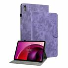 For Lenovo Tab M10 5G 10.6 inch Tiger Pattern Flip Leather Tablet Case(Purple) - 1