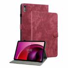 For Lenovo Tab M10 5G 10.6 inch Tiger Pattern Flip Leather Tablet Case(Red) - 1