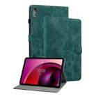 For Lenovo Tab M10 5G 10.6 inch Tiger Pattern Flip Leather Tablet Case(Dark Green) - 1