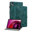 For Lenovo Tab M11/Xiaoxin Pad 11 2024 Tiger Pattern Flip Leather Tablet Case(Dark Green) - 1