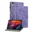 For Lenovo Tab K11 Plus Tiger Pattern Flip Leather Tablet Case(Purple) - 1