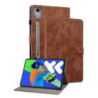 For Lenovo Tab P12 Pro 12.7 2025 Tiger Pattern Flip Leather Tablet Case(Brown) - 1