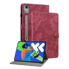 For Lenovo Tab P12 Pro 12.7 2025 Tiger Pattern Flip Leather Tablet Case(Red) - 1